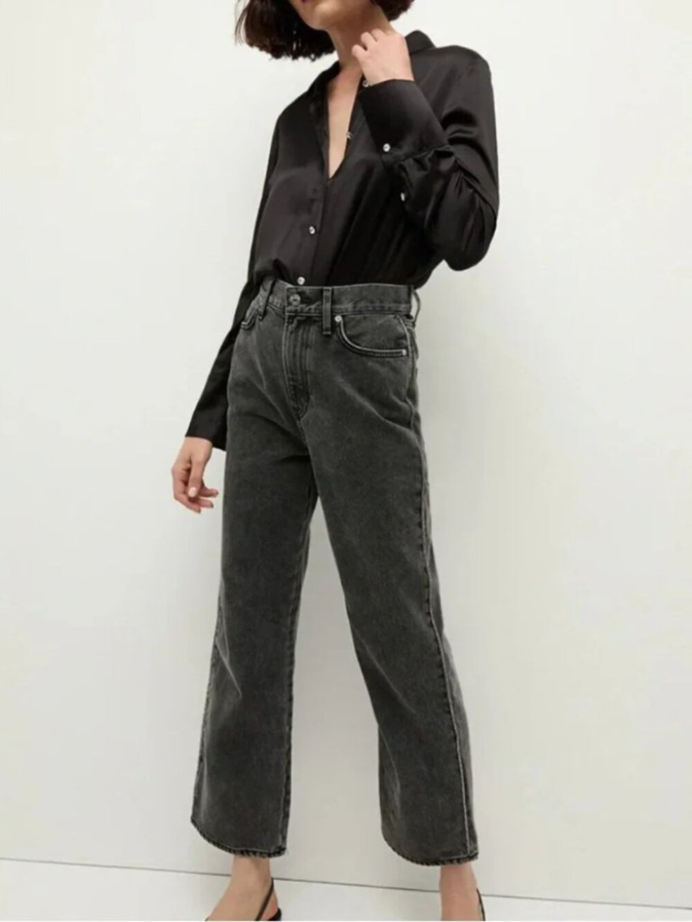 Veronica Beard Dylan Rhinestone Stripe Straight Jeans